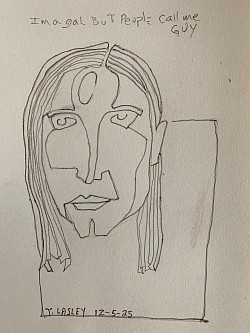 Outline pencil sketch